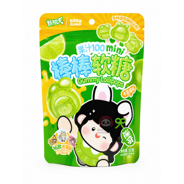 Mini Jeleuri Acadea RORO JUMP cu Aromă de Lime 50g