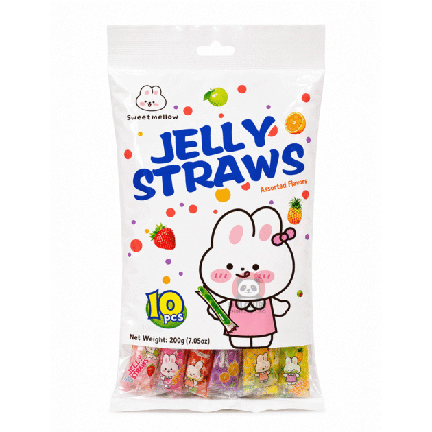 Sweetmellow Jelly Straws Mix Fructe 200g (10 buc.)