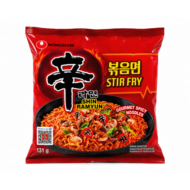 Nongshim Shin Ramyun Stir Fry Gourmet Spicy Noodles 131g