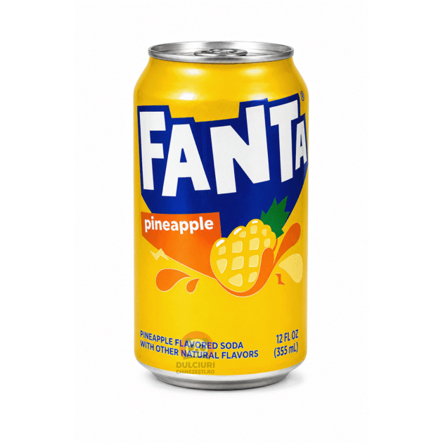 Fanta Pineapple – Băutură carbogazoasă cu aromă de ananas 355 ml