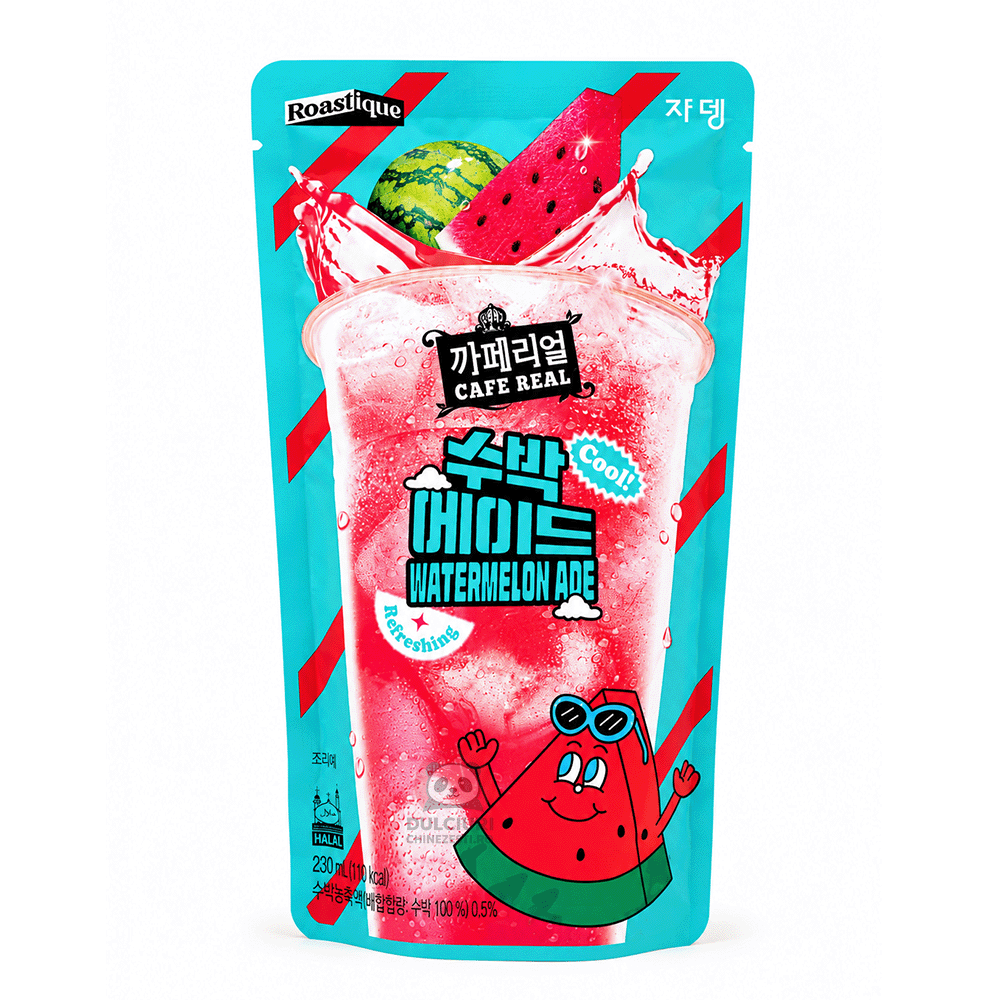 Cafe Real Watermelon Ade – Băutură Coreeană cu Pepene Verde 230 ml