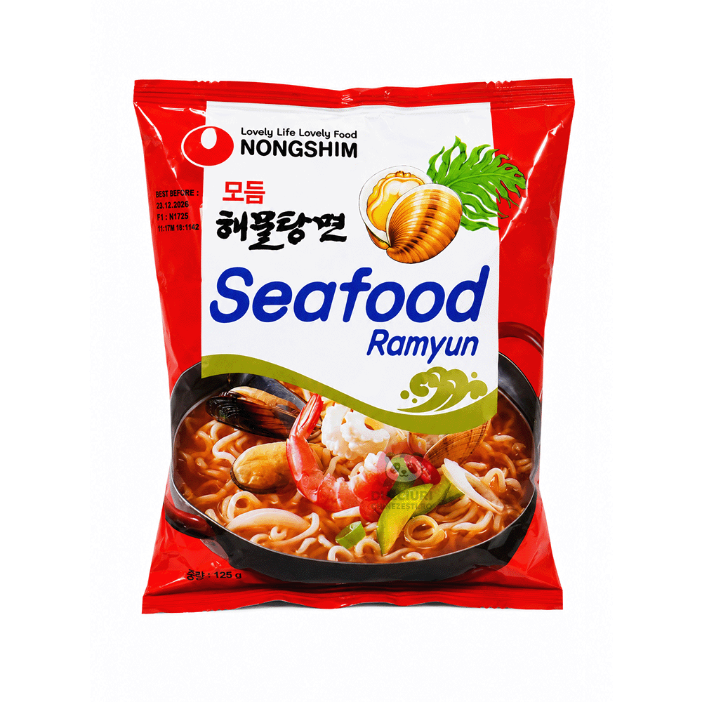 Nongshim Seafood Ramyun Ramen Instant cu Fructe de Mare 125g