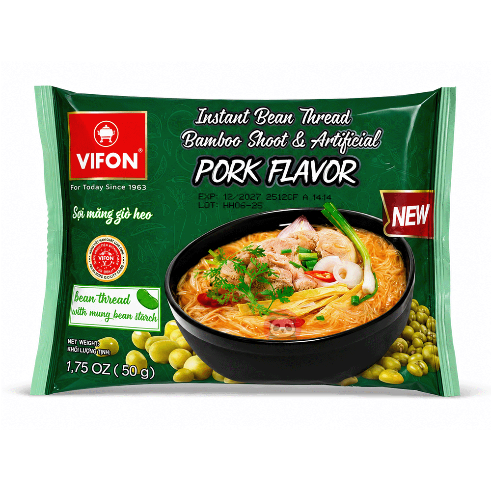 Vifon Tăiței din Fidea de Fasole Mung cu Muguri de Bambus și Aromă de Porc 50g