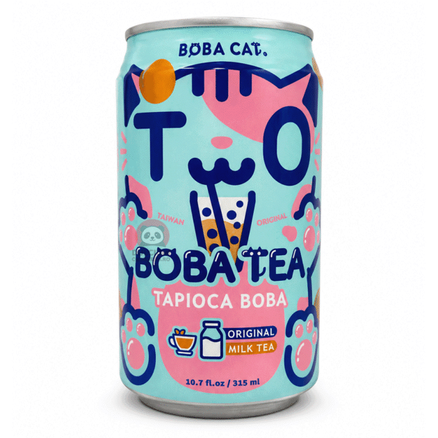 Boba Cat bubble tea original cu lapte