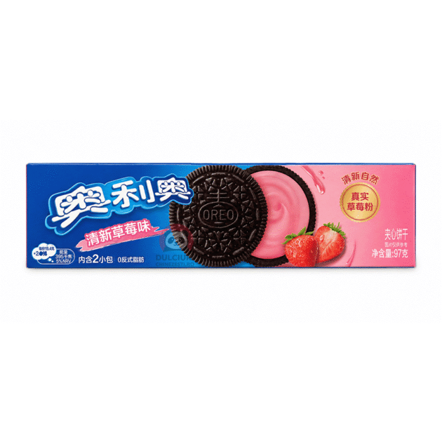 Oreo biscuiți cu cremă de căpșuni 97 g