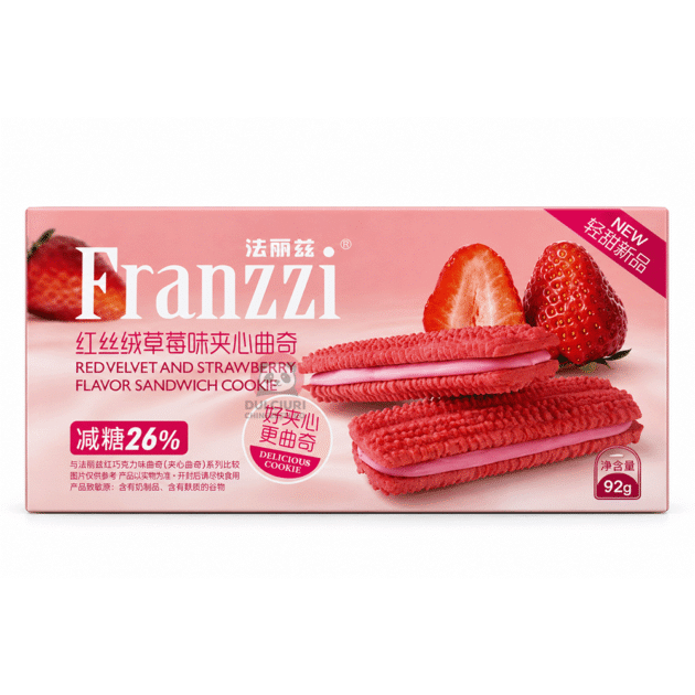 Franzzi biscuiți Red Velvet cu căpșuni